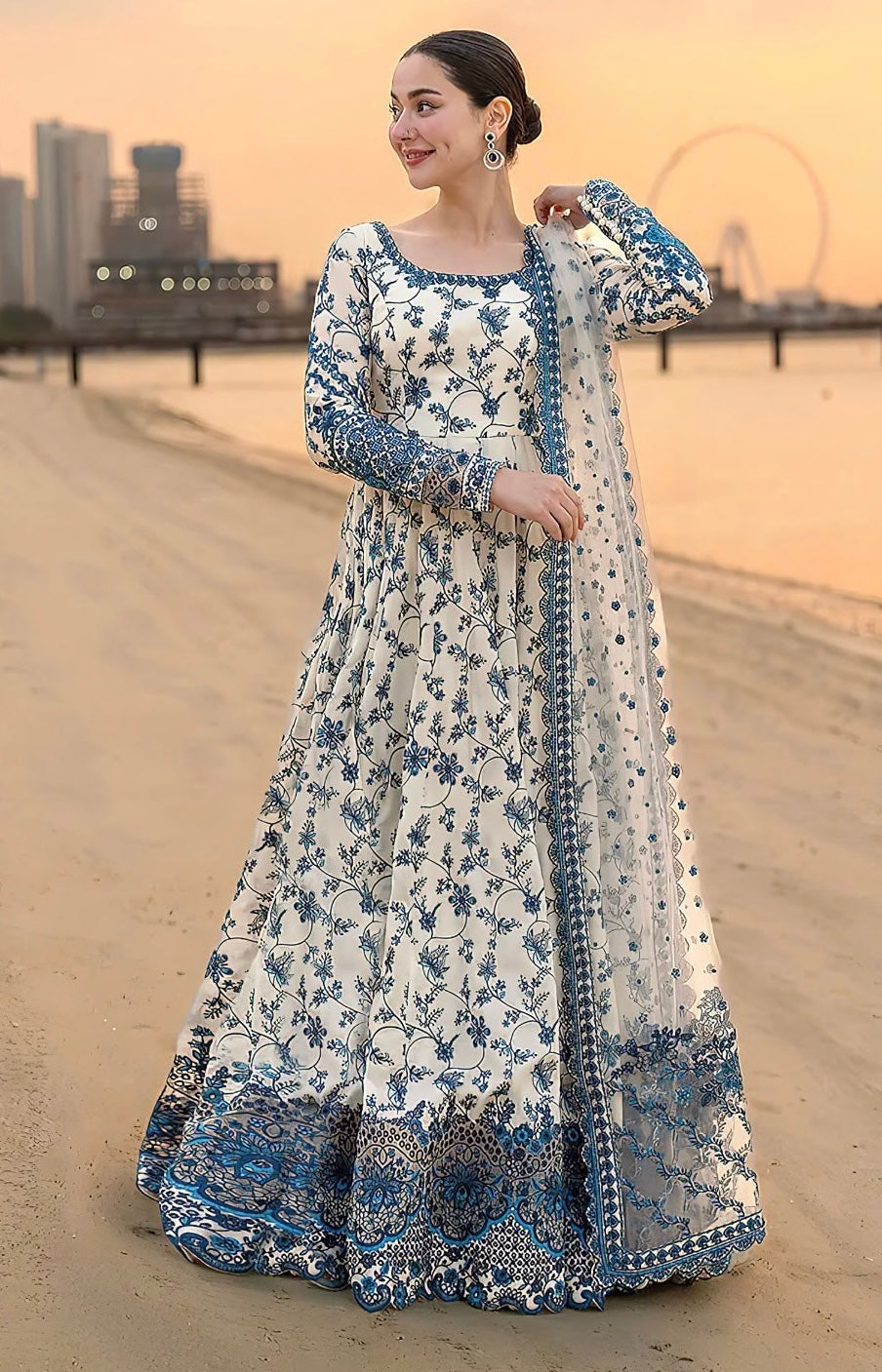 BAREEZE | DHANAK 3 PC FULL HEAVY EMB SUIT WITH HEAVY EMB SHAWL FOR WINTER 2027